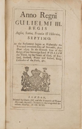 Anno Regni Gulielmi III Regis, Septimo, 1695.