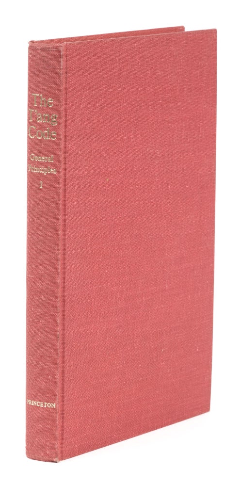 Item #74901 The T'ang Code, Volume I, General Principles. Wallace Johnson.