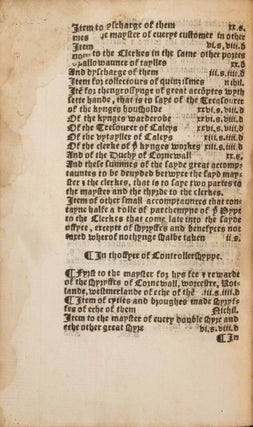Thys is a True Copy of the Ordynaunce Made in the Tyme of the Reygne..