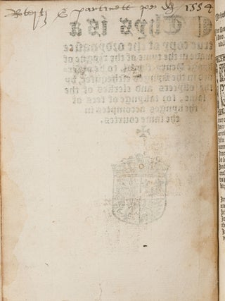 Thys is a True Copy of the Ordynaunce Made in the Tyme of the Reygne..