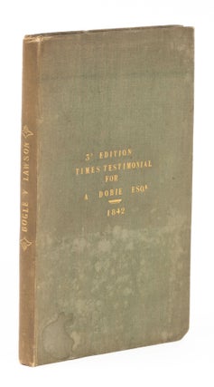 Item #74908 Report of the Trial of the Action, Bogle Versus Lawson, For a Libel. Trial, W....