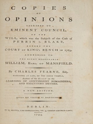 An Essay on the Learning of Contingent Remainders and Executory...