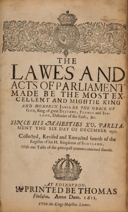 The Lawes and Acts of Parliament Made be the Most Excellent and...