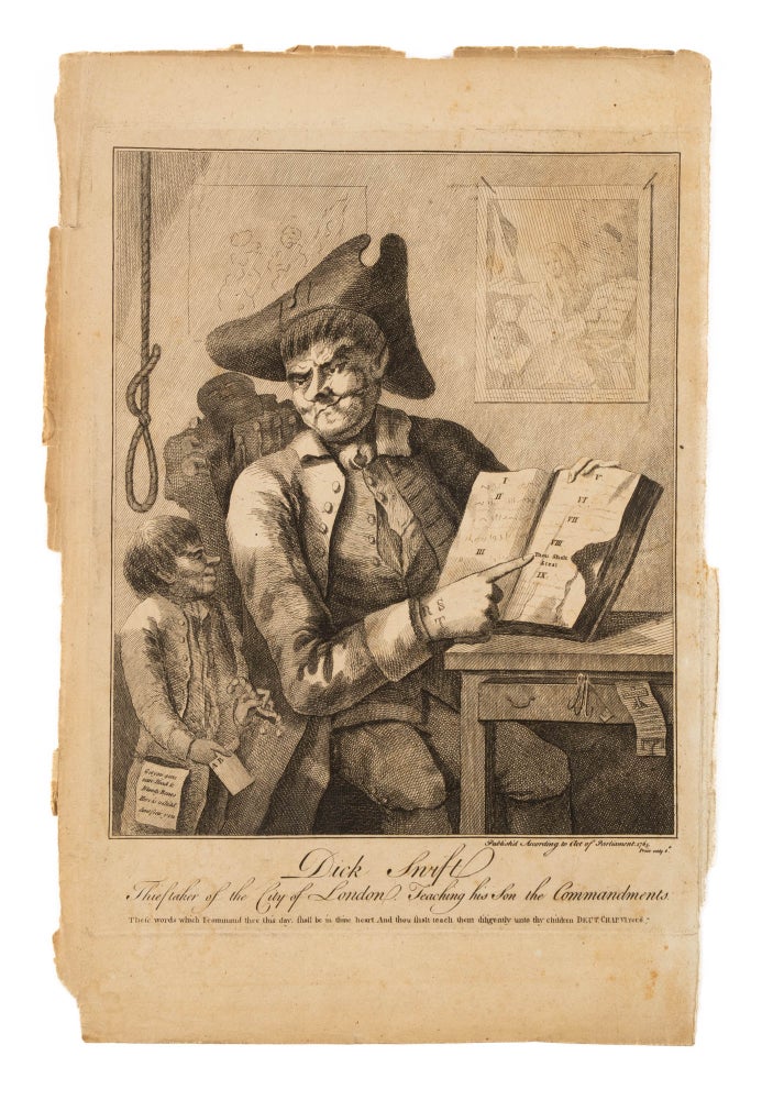 Item #75089 Dick Swift Thieftaker of the City of London Teaching His Son the. Richard Swift, etching.