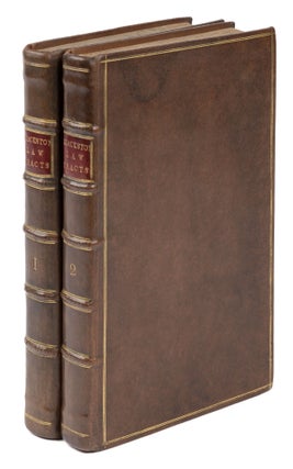 Item #75092 Law Tracts, In Two Volumes, Oxford, 1762, First edition. Sir William Blackstone