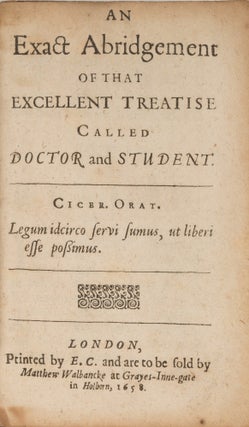 An Exact Abridgement of That Excellent Treatise Called Doctor...