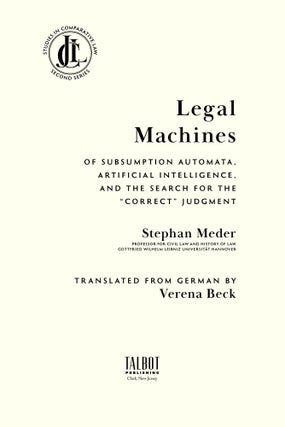 Legal Machines, Of Subsumption Automata, Artificial Intelligence...