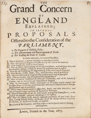 Item #75199 The Grand Concern of England Explained; In Several Proposals Offered. Great Britain,...