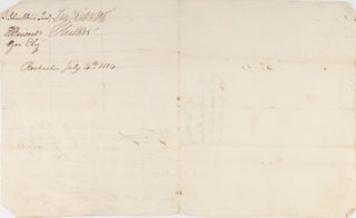 Petition to the Mayor of Rochester Respecting the Slave Trade, 1814.