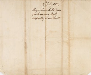 Petition to the Mayor of Rochester Respecting the Slave Trade, 1814.