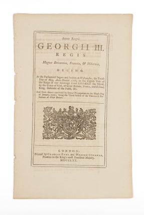 Item #75227 An Act to Enable the Governor, Council, And Assembly of His Majesty. Great Britain,...