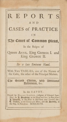 Reports and Cases of Practice [With] Rules and Orders of the Court...
