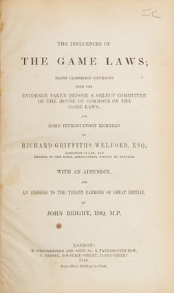 The Influences of the Game Laws [with] The Anatomy of the Navigation..