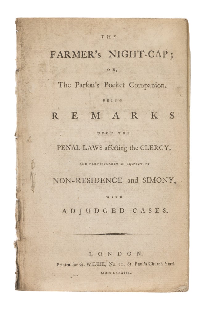 Item #75268 The Farmer's Night-Cap; Or, The Parson's Pocket Companion: Being. Great Britain.