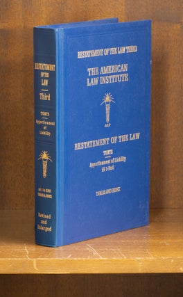 Item #75296 Restatement of the Law Torts 3d Apportionment of Liability w/2012 PP. American Law...