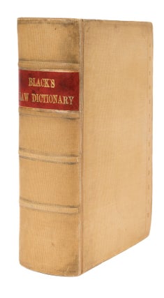 Item #75307 A Dictionary of Law..., 1st edition, 1891, Black's Law Dictionary. Henry Campbell Black