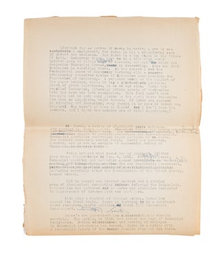 North from Malaya [with] Draft Press Release.