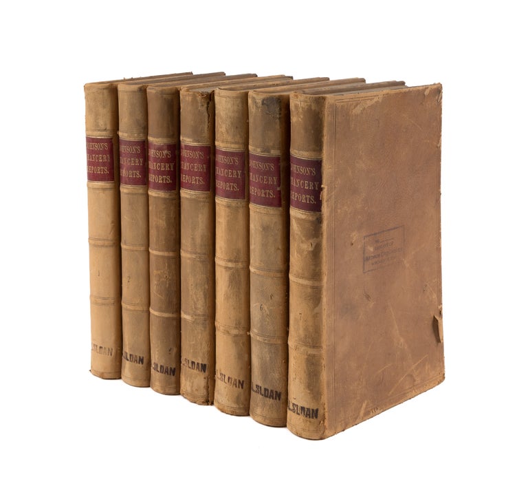 Item #75382 Reports of Cases Adjudged in the Court of Chancery of New York 7 Vols. William Johnson, James Kent.