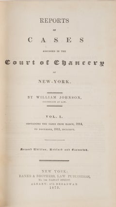 Reports of Cases Adjudged in the Court of Chancery of New York 7 Vols.