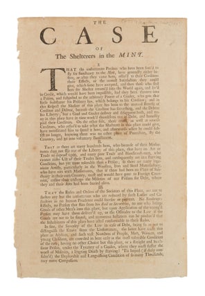 Eight Broadsides Dealing with Bankruptcy Reform, 1718-1719.