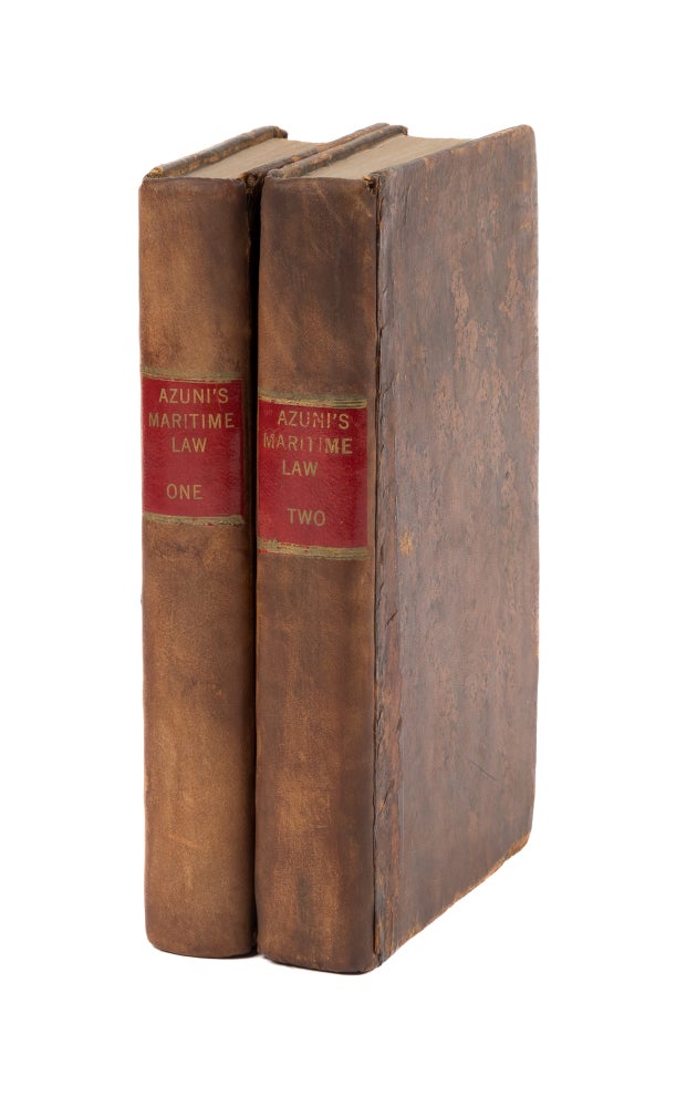 Item #75576 The Maritime Law of Europe, Translated from the French. 2 Volumes. MDA Azuni, William Johnson.