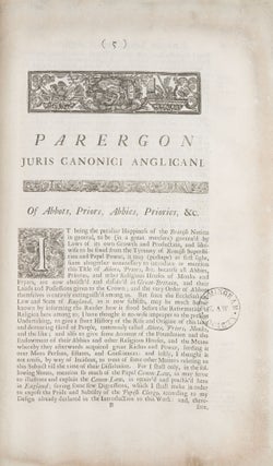 Parergon Juris Canonici Anglicani, or, A Commentary By Way of...