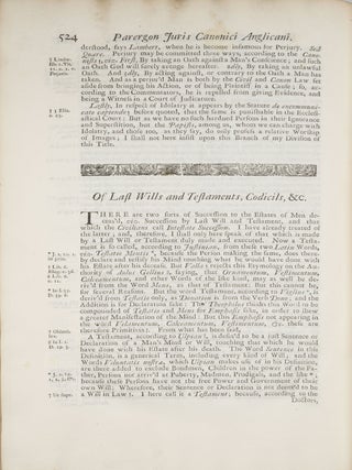 Parergon Juris Canonici Anglicani, or, A Commentary By Way of...