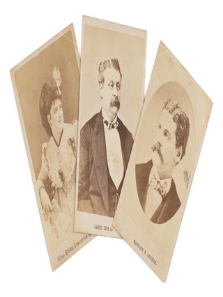 Item #75625 4" x 2-1/2" Cartes-de-Visite of Fisk, Stokes and Mansfield. Murder, James Fisk,...