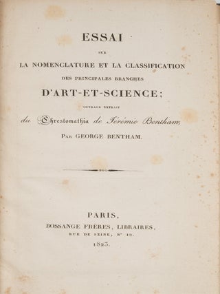 Essai sur la Nomenclature et la Classification des Principales...