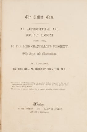 The Talbot Case: An Authoritative and Succinct Account from 1839...