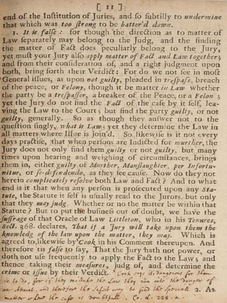 The English-Mans Right, A Dialogue Between a Barrister at Law...