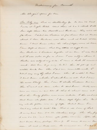 Witness Testimony in Commonwealth v Hartman et al, August 20, 1874.