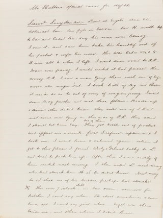 Witness Testimony in Commonwealth v Hartman et al, August 20, 1874.