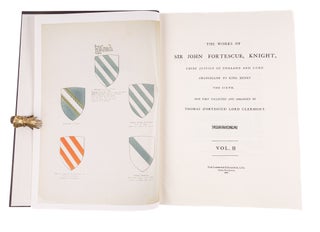 The Works of Sir John Fortescue. 2 Vols. Folio with 17 color illus.