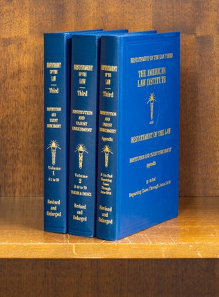 Item #75795 Restatement of the Law 3d. Restitution and Unjust Enrichment. 3 Vols. American Law...