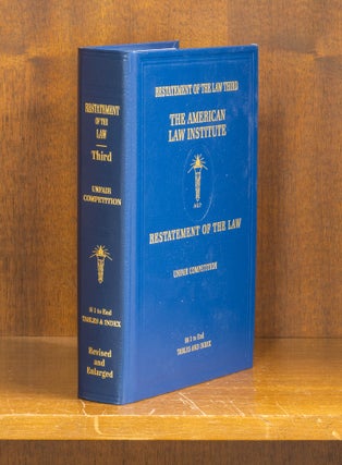 Item #75805 Restatement of the Law. Unfair Competition 3d. 1 Vol. with 2023 supp. American Law...