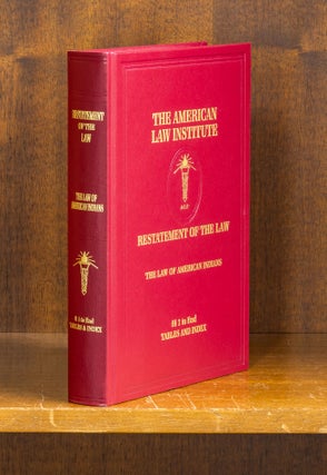 Item #75806 Restatement of the Law. The Law of American Indians. w/2023 supplement. American Law...