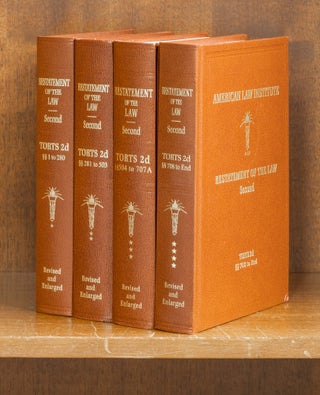Item #75834 Restatement of the Law. Torts 2d. 4 Vols. Sections 1-End. (1965-1979). American Law...