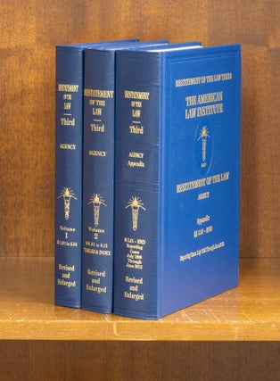 Item #75837 Restatement of the Law 3d. Agency. 3 Volumes. American Law Institute