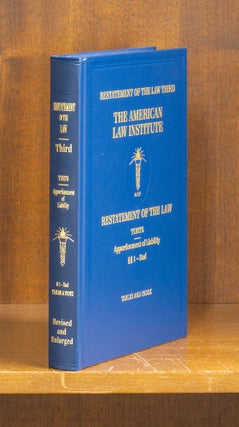 Item #75845 Restatement of the Law Torts 3d Apportionment of Liability. American Law Institute