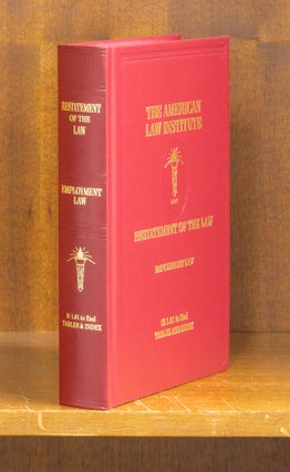 Item #75856 Restatement of the Law. Employment Law. 1 Volume. American Law Institute