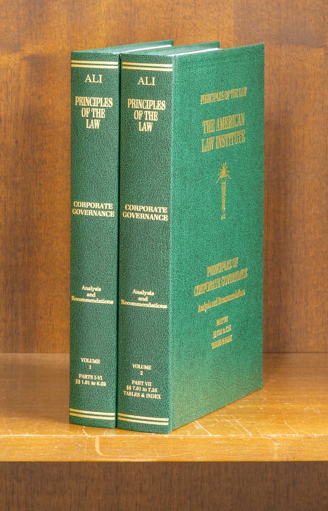Item #75859 Principles of the Law of Corporate Governance. 2 Vols. American Law Institute.