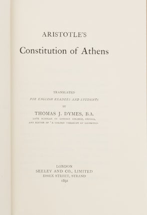 Aristotle's Constitution of Athens.