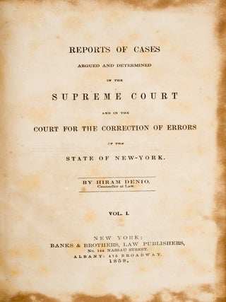 Reports of Cases... in the Supreme Court... of the State of New York