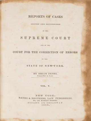 Reports of Cases... in the Supreme Court... of the State of New York
