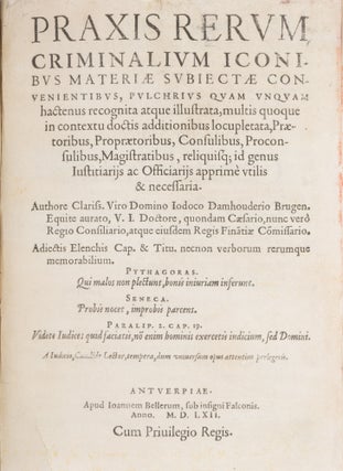 Praxis Rerum Criminalium Iconibus Materiae Subiectae Convenientibus...