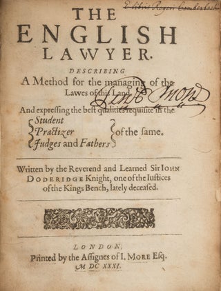The History... [Bound with] A Compleat Parson [And] The English Lawyer