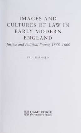 Images and Cultures of Law in Early Modern England: Justice...