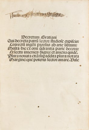 Decretum Gratiani Qui Decreta Patru Lector Studiose Cupiscis...