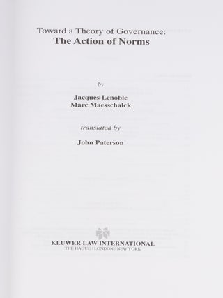 Toward a Theory of Governance: The Action of Norms.